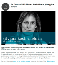 Silvana Koch-Mehrin joins GPlus