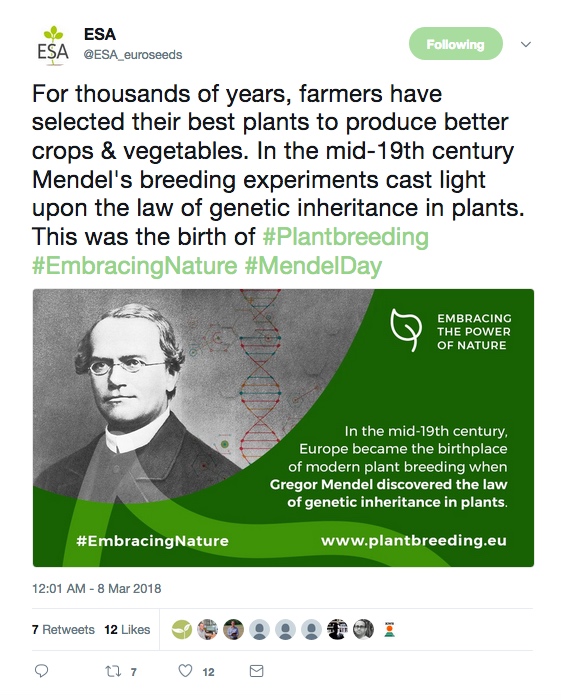   For thousands of years, farmers have selected their best plants to produce better crops & vegetables. In the mid-19th century Mendel's breeding experiments cast light upon the law of genetic inheritance in plants. This was the birth of #Plantbreeding #E