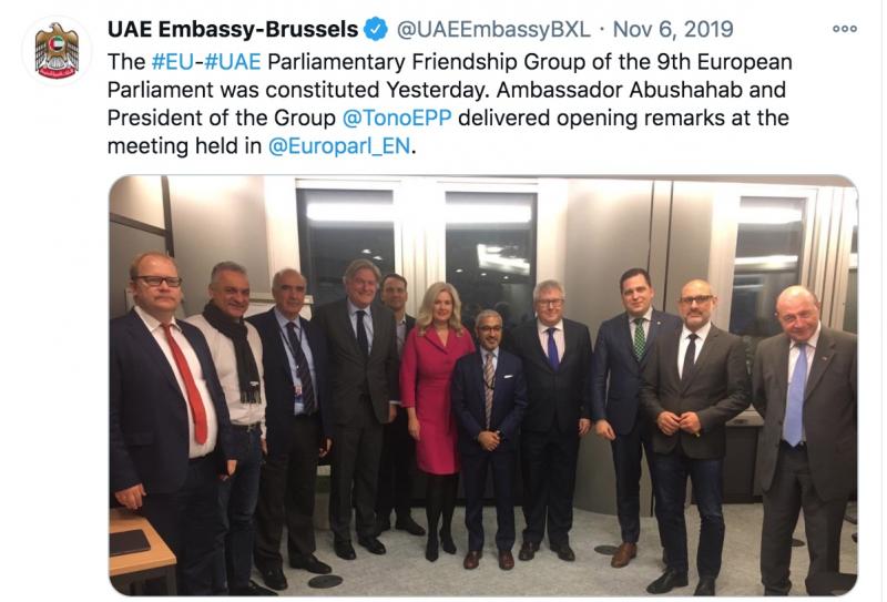 EU-UAE MEP friendship group.