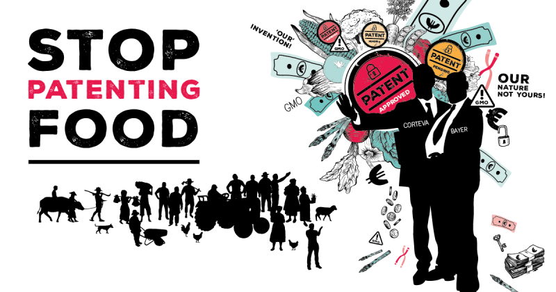 Stop patenting food