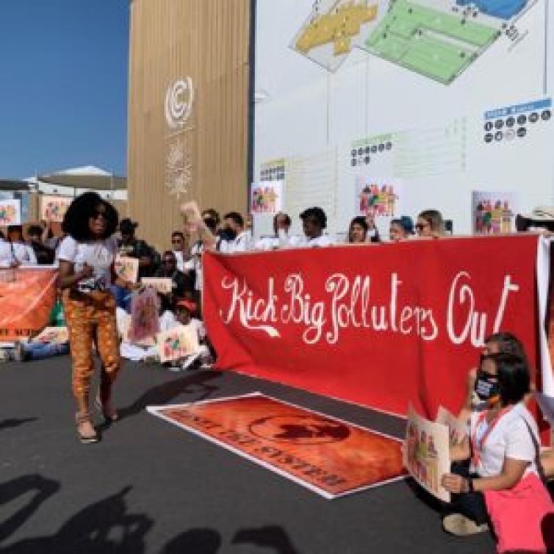 Kick Big Polluters Out action at COP27