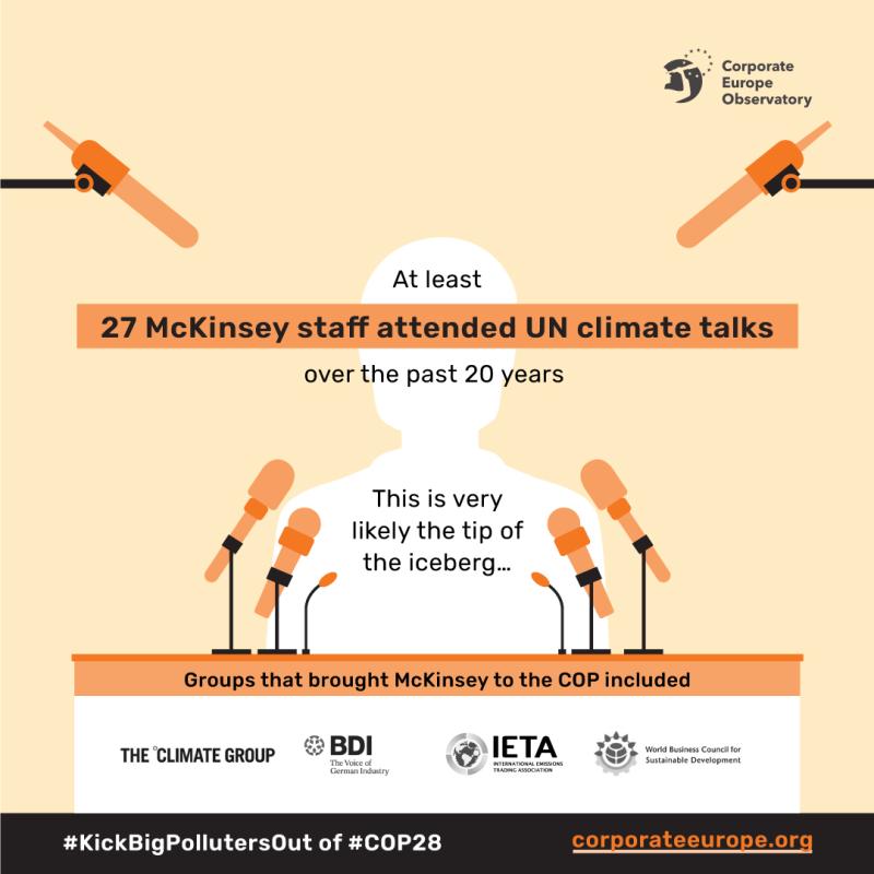 At least 27 McKinsey staff attended UN climate talks over the past 20 years