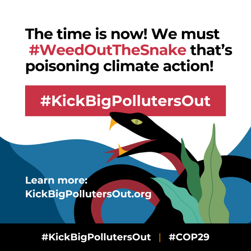 The time is now! We must #weedoutthesnake that's poisoning climate action!