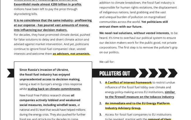 People over Polluters Declaration