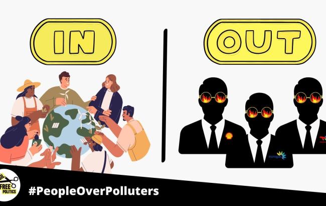 Fossil Free Politics - People in, polluters out